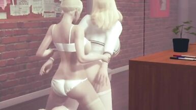 futa milf fucks coworker in the office - 8 image