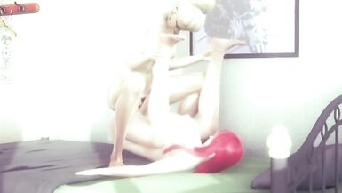 futa red teen fucks blonde milf - 5 image