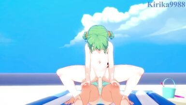 Hikage and Yomi have intense futanari sex on the beach. - Senran Kagura Hentai - 11 image