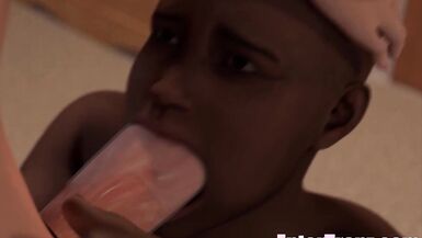 Slutty BBC learns his lesson when he is penetrated by sexy funtanari MILF - 5 image