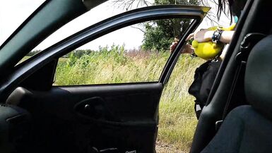 Goth Hitchhiker Sucks Trans Cock For Ride - Dark Passenger - Sarina Havok and Robin Coffins - 2 image