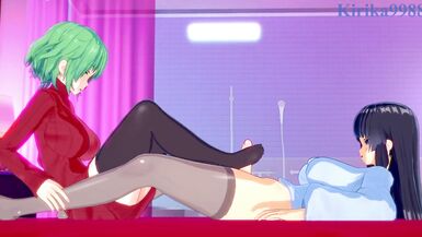 Hikage and Ikaruga have intense futanari sex at a love hotel. - Senran Kagura Hentai - 3 image