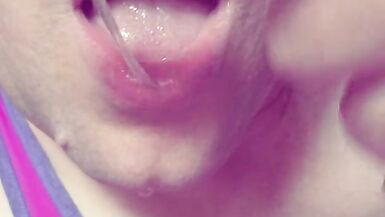 Femboy gets sloppy with snot spit and gagging! Delicious!