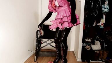 Sissy Maid Chair Self Bondage