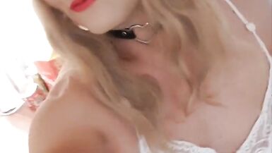 The Little Sissy in one piece white lingerie - 8 image