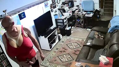 20200515 red pantygirdle anal - 1 image