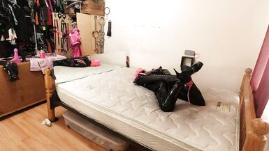 Catsuit-Bodysuit Armbinder Hogtie Self Bondage - 10 image