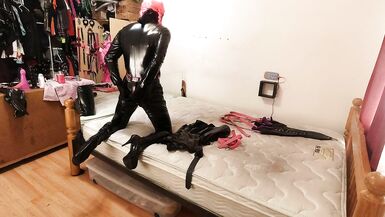 Catsuit-Bodysuit Armbinder Hogtie Self Bondage - 2 image