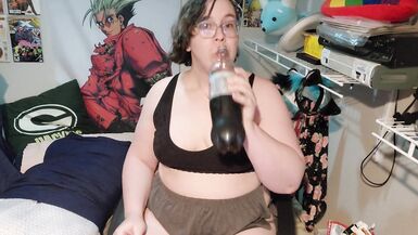 Coke and mentos belly inflation with belching