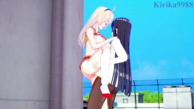 Ellen Kohagura and Ikaruga have intense futanari sex - Katana Maidens & Senran Kagura Hentai - 6 image