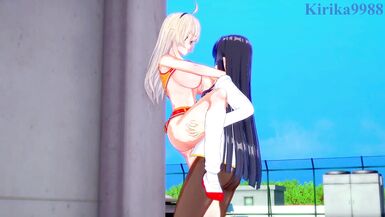 Ellen Kohagura and Ikaruga have intense futanari sex - Katana Maidens & Senran Kagura Hentai - 8 image