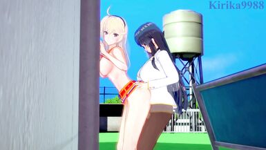 Ellen Kohagura and Ikaruga have intense futanari sex - Katana Maidens & Senran Kagura Hentai