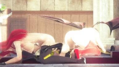 futa nun exorcise 2 demons with her holy cock - 13 image