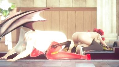 futa nun exorcise 2 demons with her holy cock - 9 image