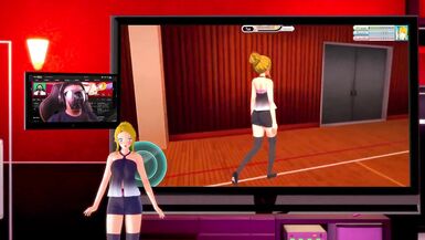 Koikatsu: Chick with Dick rubs one off for the ladies. - 11 image