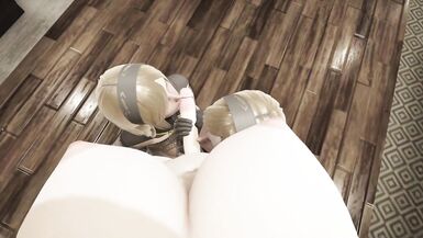 futa Commander x two Operators blonde with pig tails - 4 image