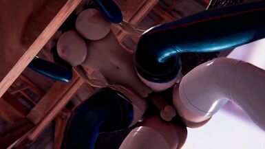 Futa Nyotengu Fucked In All The Cracks Marie Rose & DOA Hentai - 14 image