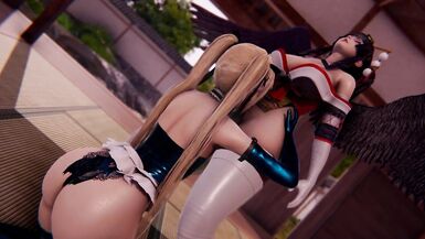 Futa Nyotengu Fucked In All The Cracks Marie Rose & DOA Hentai - 6 image