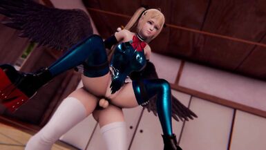 Futa Nyotengu Fucked In All The Cracks Marie Rose & DOA Hentai - 9 image