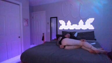 Trans Bimbo Forgets to Record Audio While She Fucks Her Ass