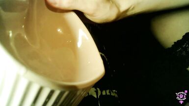 Hot Shemale Jessica Bloom PoV Self Suck Jerking Off Cumshot & Cum Eating - 14 image