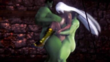 two futa orcs fucks dark elf - 6 image