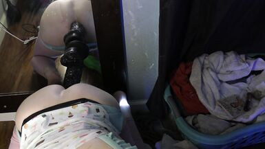 HEADPHONE WARNING Double XL toy anal penetration with face reveal and ATM - 10 image