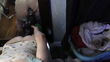 HEADPHONE WARNING Double XL toy anal penetration with face reveal and ATM - 11 image