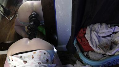 HEADPHONE WARNING Double XL toy anal penetration with face reveal and ATM - 12 image