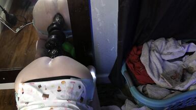 HEADPHONE WARNING Double XL toy anal penetration with face reveal and ATM - 13 image