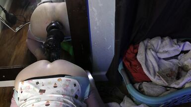 HEADPHONE WARNING Double XL toy anal penetration with face reveal and ATM - 14 image