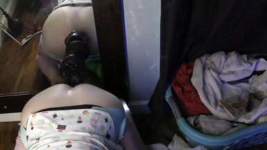 HEADPHONE WARNING Double XL toy anal penetration with face reveal and ATM - 15 image