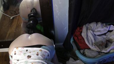 HEADPHONE WARNING Double XL toy anal penetration with face reveal and ATM - 6 image