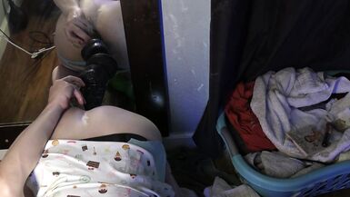 HEADPHONE WARNING Double XL toy anal penetration with face reveal and ATM - 9 image