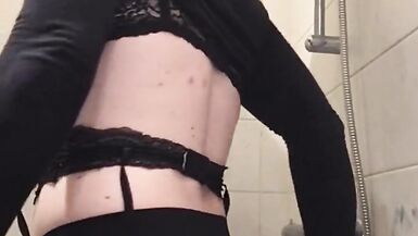 Sissy boi in lingerie having fun - 10 image