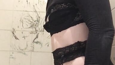 Sissy boi in lingerie having fun