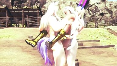 2 futas demihuman fucks dark elf - 11 image