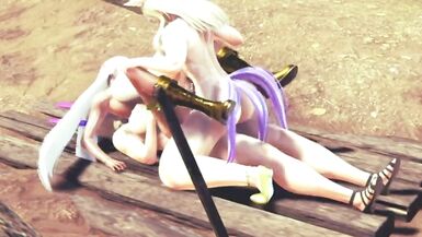 2 futas demihuman fucks dark elf - 8 image