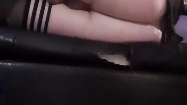 Crossdresser riding some of her best friends at home! - 13 image