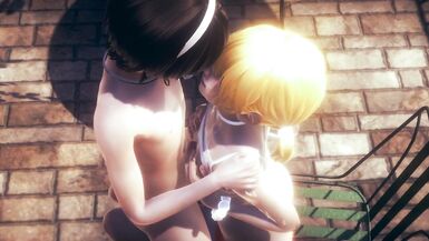 Yaoi Femboy - Fer boobjob and anal by other femboy - 2 image