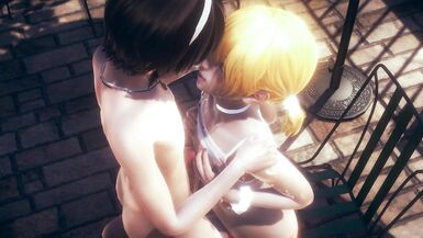 Yaoi Femboy - Fer boobjob and anal by other femboy - 5 image