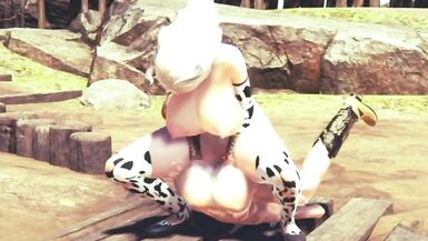 cowgirl rides a texas futa cock - 6 image