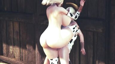 cowgirl rides a texas futa cock - 8 image