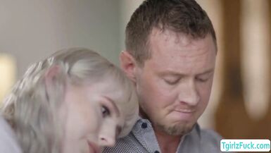 Small tits blonde ts Lianna Lawson anal barebacks dudes ass - 4 image