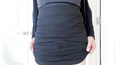 Asian CD Eva in Tight Black Skirt and Pantyhose - 3 image