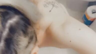 Sexy White Lingerie Babe Shows off her Clitty and Body - 7 image