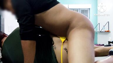 Alpha male fucking sissy bareback, cums inside and she starts masturbating like a girl in chastity - 11 image