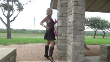 the slut leather shemale is a sissy - 9 image