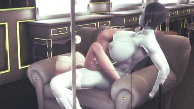 futa lady dimitrescu fucks bulma - 12 image