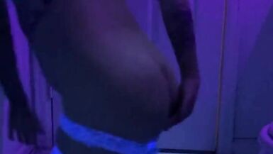 Sexy Blacklight Party Girl in Rave Lingerie - 12 image